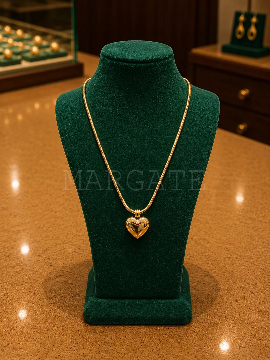 Collier Cœur Bombé