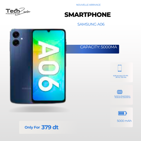 Smartphone SAMSUNG GALAXY A06 4Go 64Go