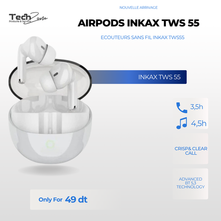 Kit Sans Fil Inkax TWS-24