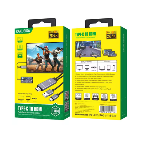 ADAPTER KAKUSIGA TYPE-C TO HDMI 2K-4K
