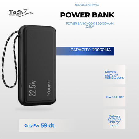 POWER BANK YOOKIE 20000mAh