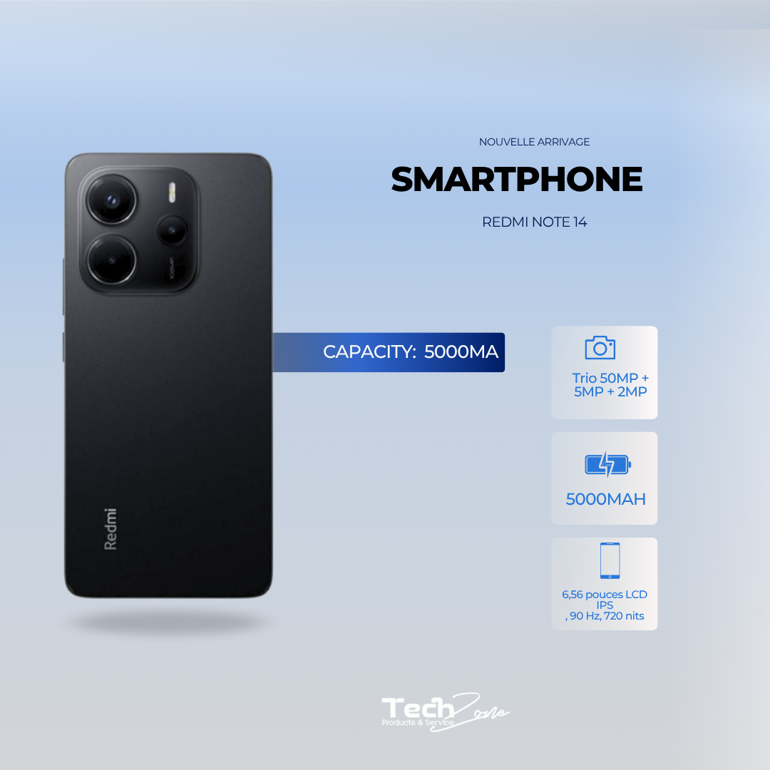 Smartphone Xiaomi Redmi Note 14  8Go 256Go