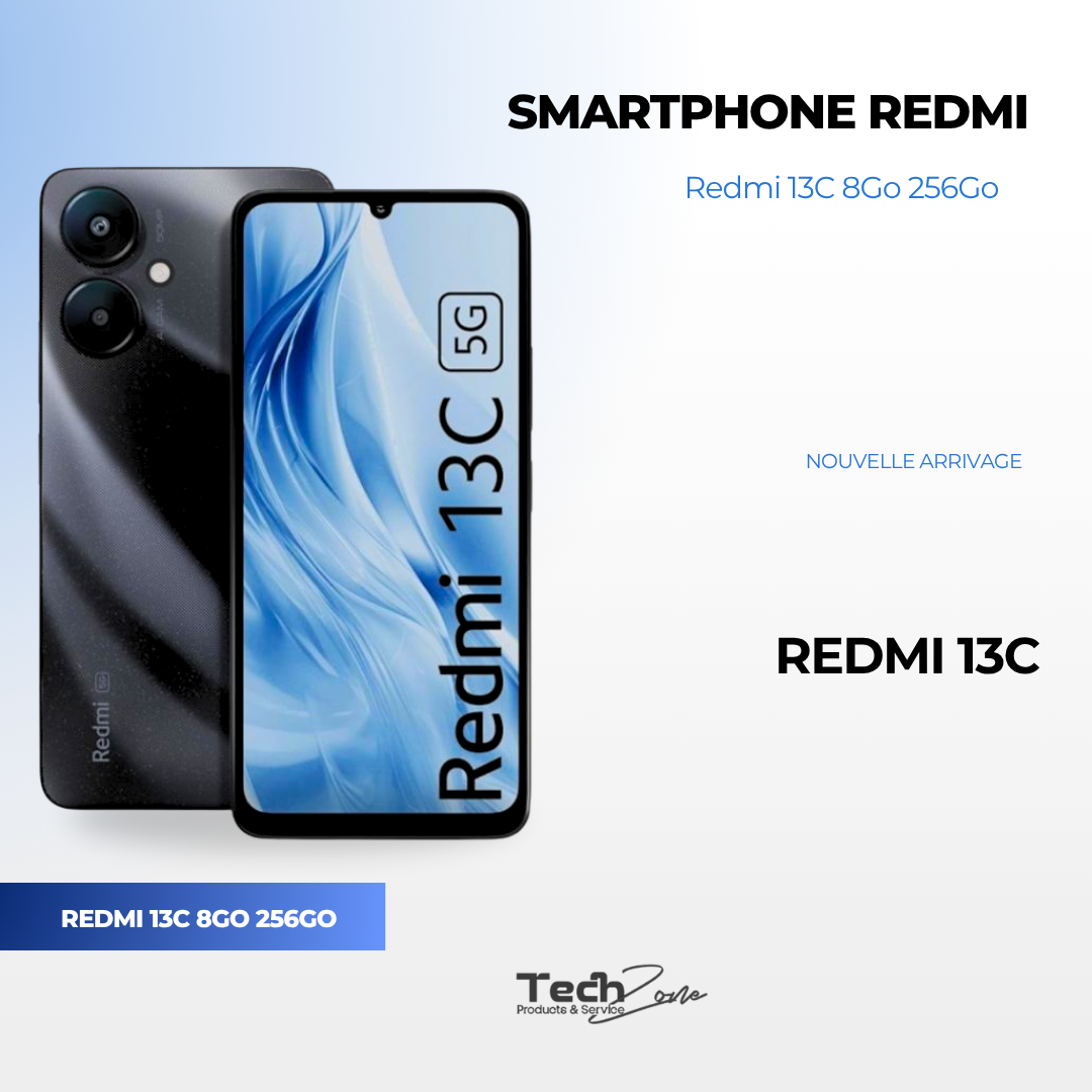 Smartphone Xiaomi Redmi 13C 5G 8Go 256Go