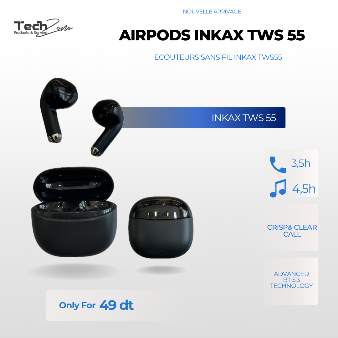 Écouteurs Bluetooth INKAX TWS-55