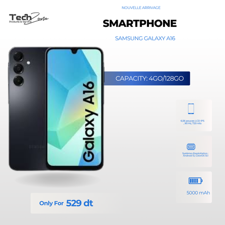Smartphone SAMSUNG GALAXY A16 4Go 128Go