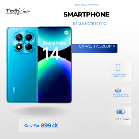 Smartphone Xiaomi Redmi Note 14 Pro 8Go 256Go
