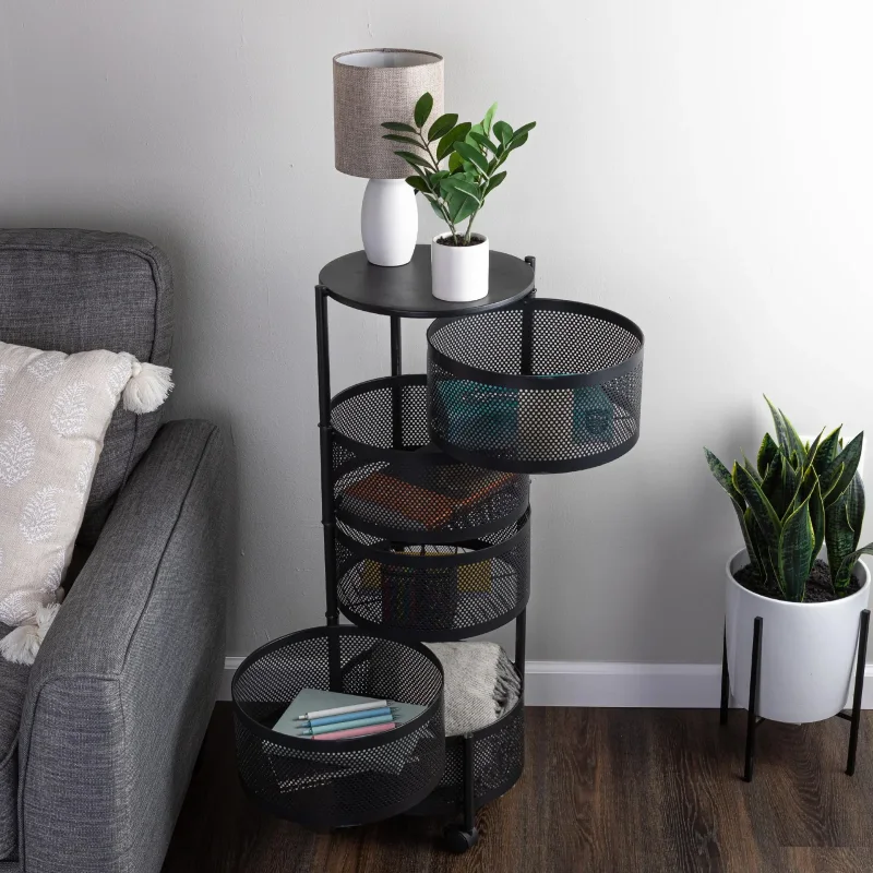 المنظم الدوّار 5 طبقات (360°) لي غادي يردّ كوزينتك مشعلة بالنقا والترتيب 👌✨