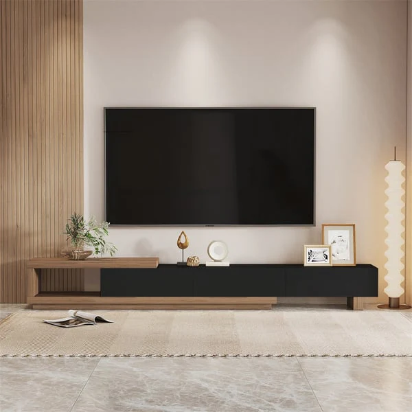 Meuble TV moderne rétractable en bois