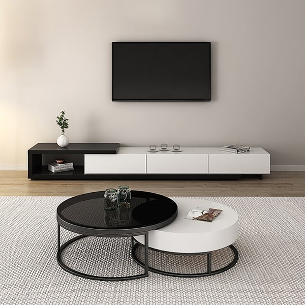Meuble TV moderne rétractable en bois