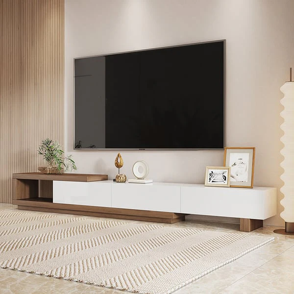 Meuble TV moderne rétractable en bois