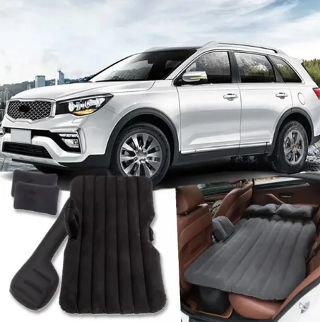 سرير سيارة قابل للنفخ (أسود)