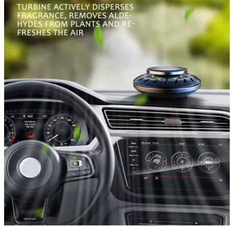 إكسسوارات سيارات معطرة تعمل بالطاقة الشمسية (أسود)