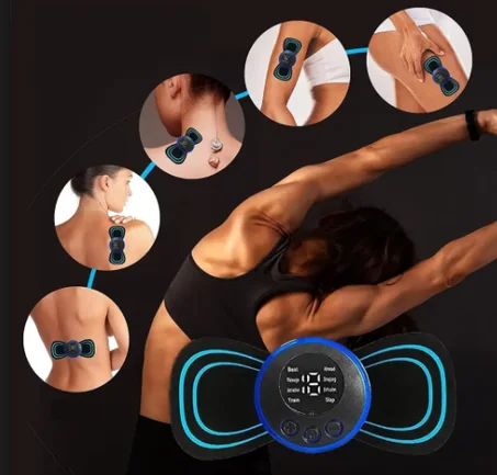 جهاز تدليك كهربائي بتقنية EMS مع شاشة LCD