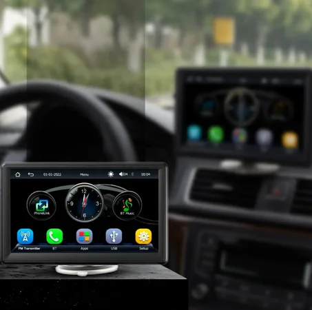 شاشة عرض ذكية للسيارة مزودة بنظام كاربلاي