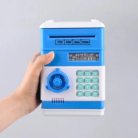 حصالة النقود الذكية للأطفال (باللون الأزرق)