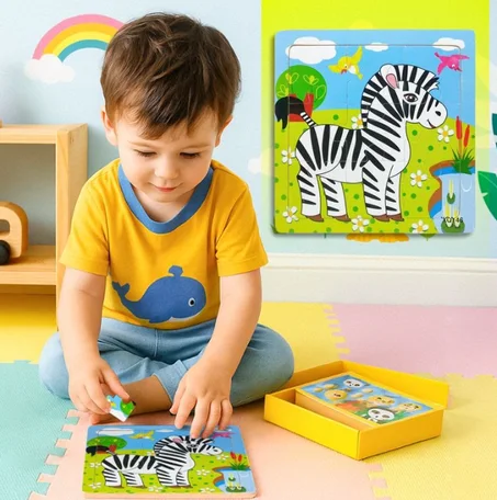 أحجية تعليمية خشبية