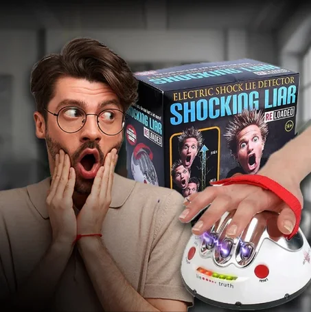 جهاز كشف الكذب بالصدمة الكهربائية، لعبة جماعية لكشف الحقيقة الصادمة، مناسبة للأطفال والأزواج والأصدقاء والكبار