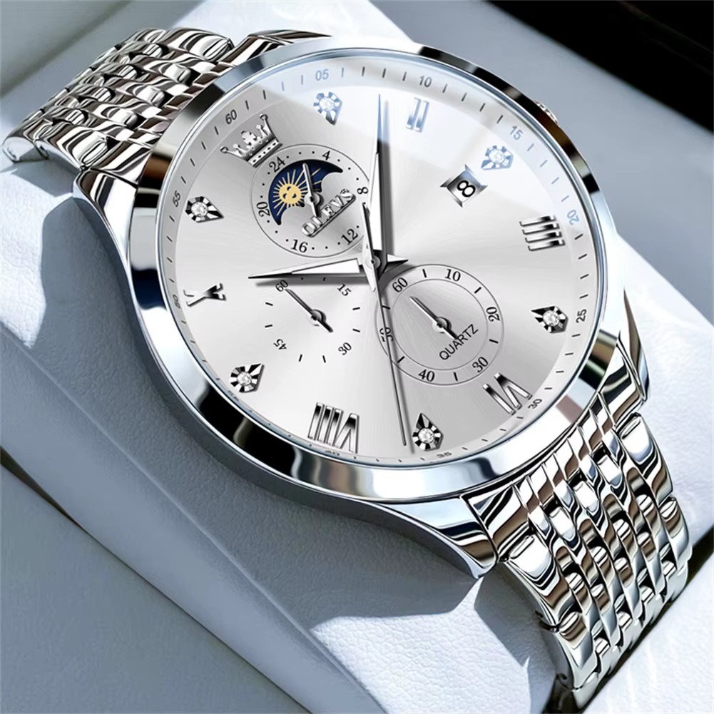 ساعة رجالية معدنية من OLEVS