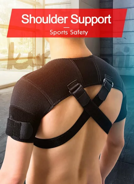 حزام مشد الظهر والصدر والكتفين الطبي الاسود الاصلي