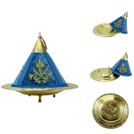 Tayfour, tajine marocain de cuivre doré, à présenter et à décorer 25cm