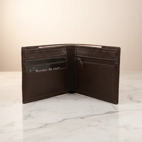 Porte-monnaie en cuir naturel  L001