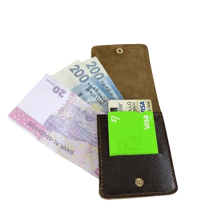 محفظة رجالية من الجلد الطبيعي - L003