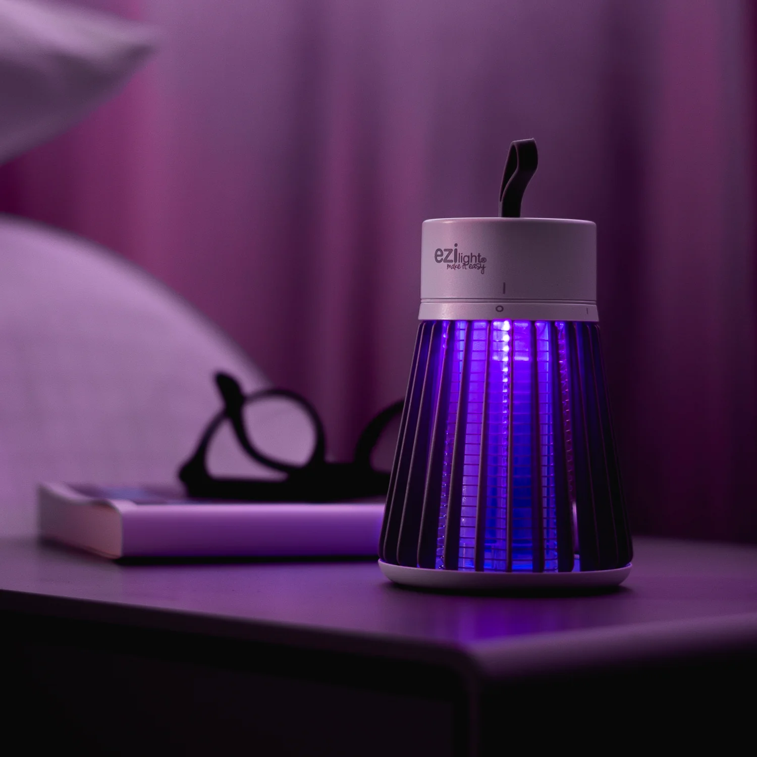 Lampe Anti-Moustique Électrique, Rechargeable, Silencieuse et Sans Danger