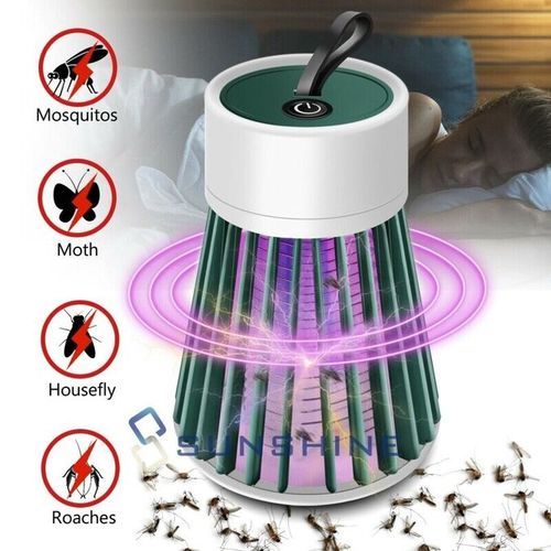 Lampe Anti-Moustique Électrique, Rechargeable, Silencieuse et Sans Danger