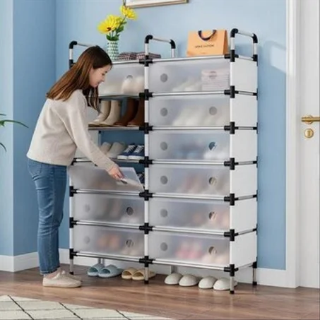 منظم أحذية مزدوج | سعة كبيرة وتصميم عملي