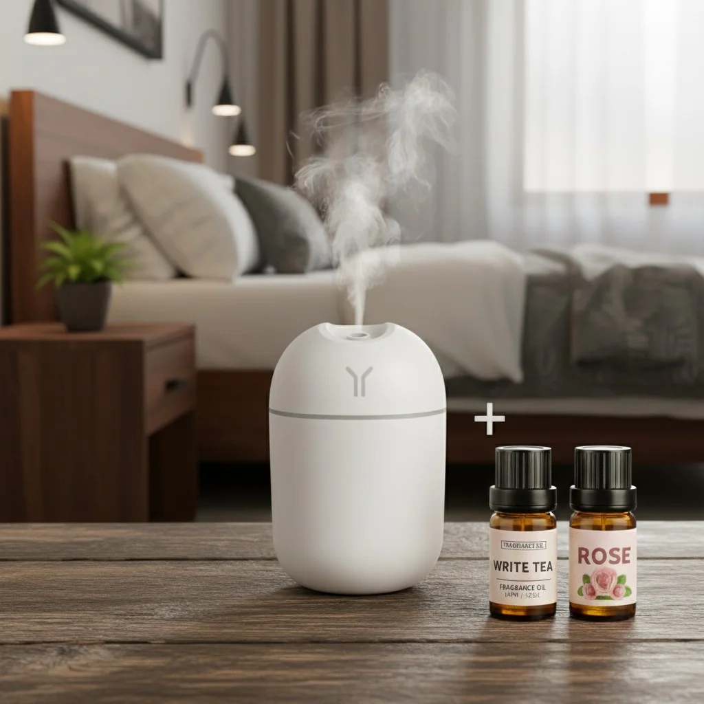 مبخرة نسيم المياه + 2 قنينات زي العطر مختارة بعناية كهدية🎁 💧 Brûle-Parfum Brise d’Eau