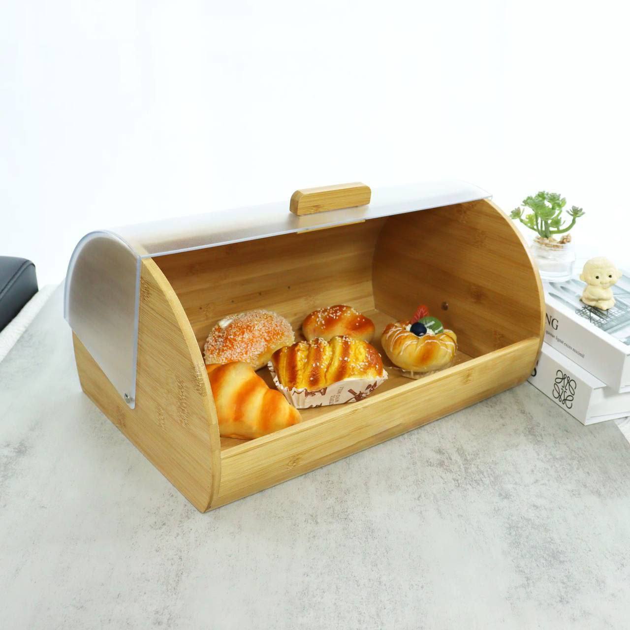 🥖 صندوق الخبز من خشب البامبو – كيحافظ على الخبز طري وكيزين المطبخ!