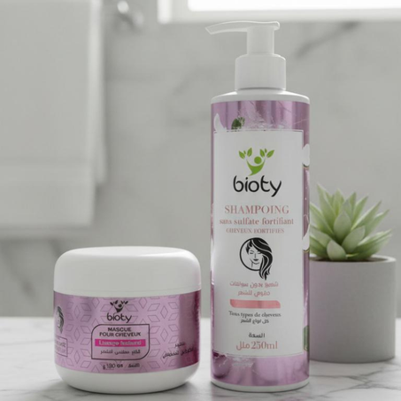 pack masque lissage bioty et shampoing sans sulfates
