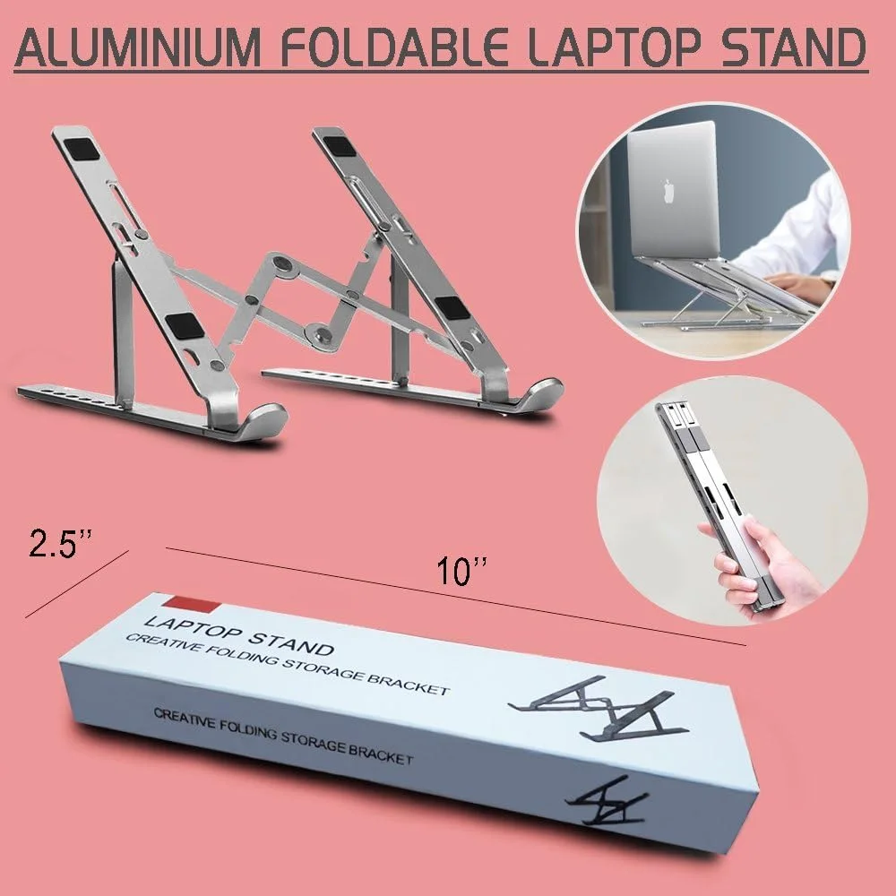Folding laptop stand - حامل كمبيوتر محمول قابل للطي