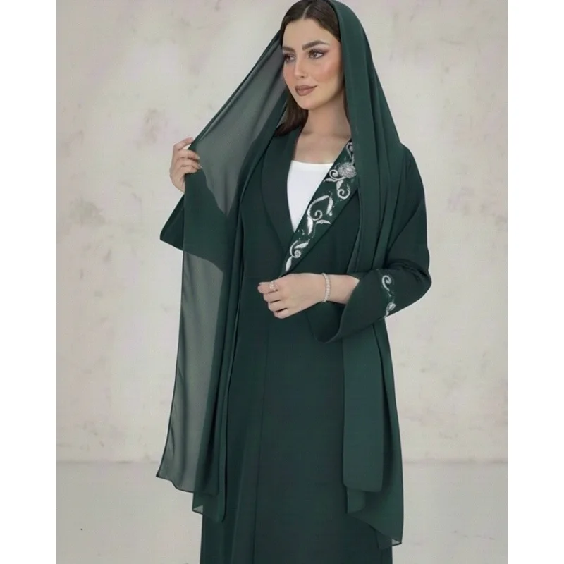 Abaya with dress & chilla