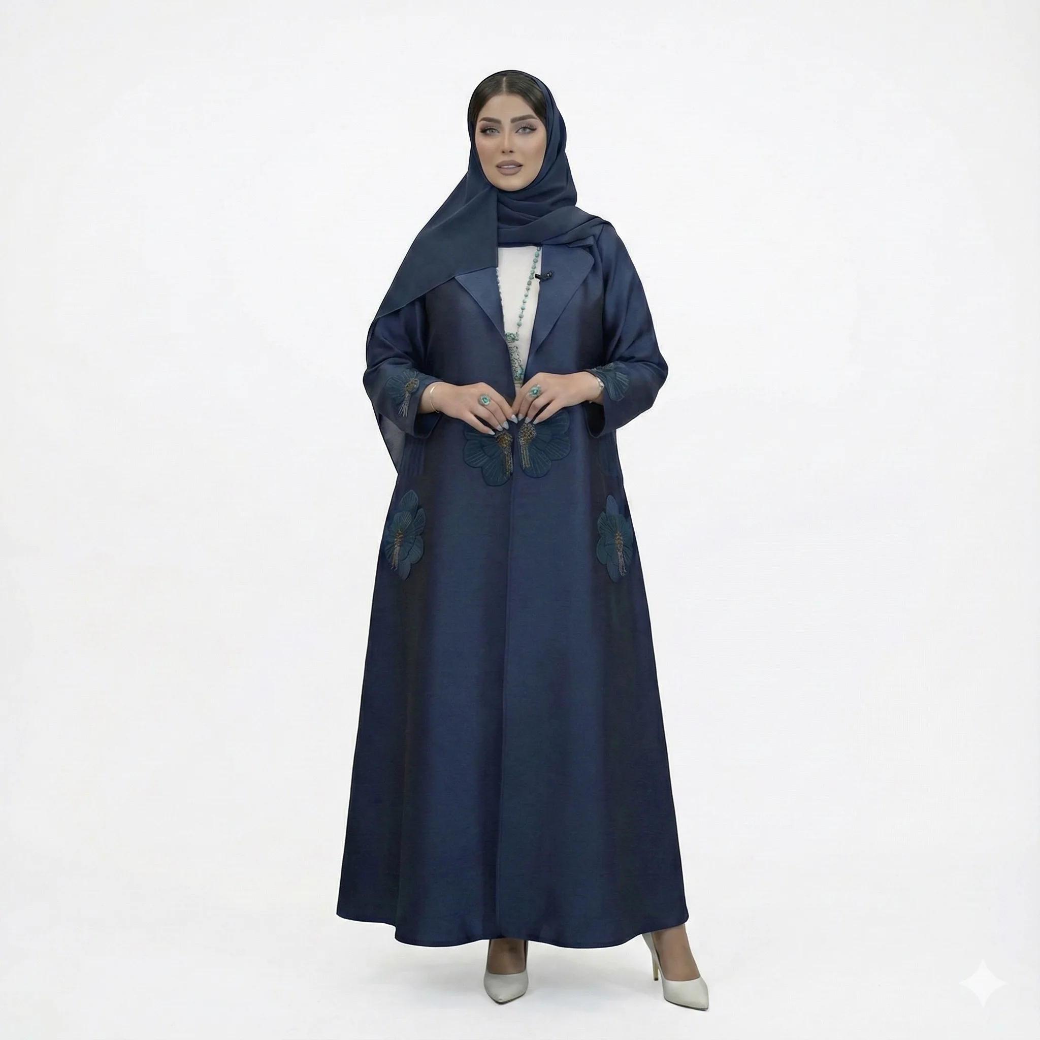 Abaya with dress & chilla