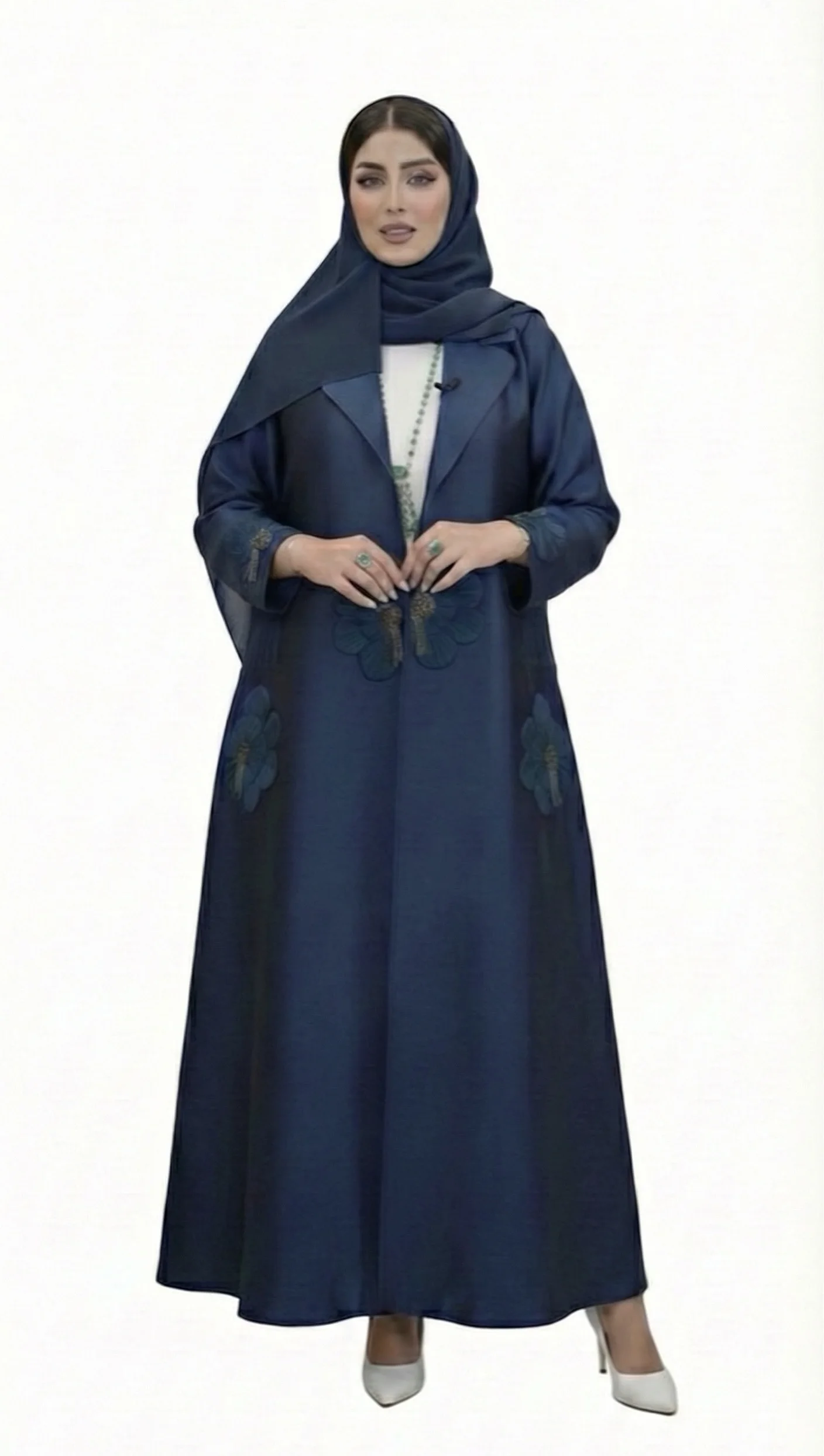 Abaya with dress & chilla