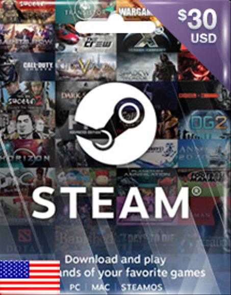 STEAM WALLET CODE USD30 (US)