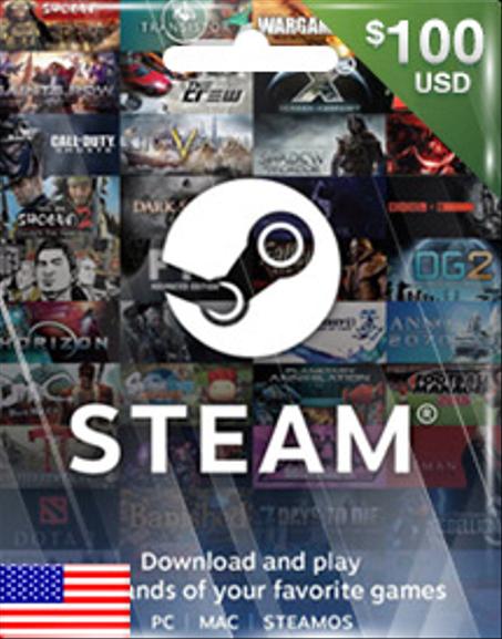 STEAM WALLET CODE USD100 (US)