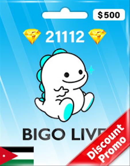 BIGO LIVE 21112 DIAMONDS USD500 (JO) DISCOUNT PROMO