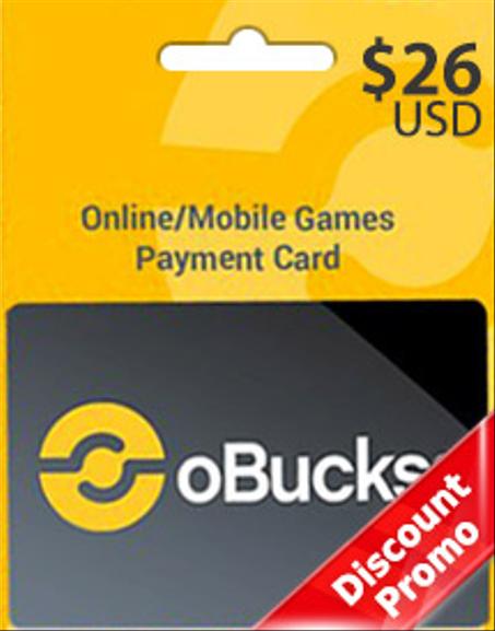 OBUCKS CARD USD26 DISCOUNT PROMO