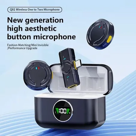 Microphone Lavalier Sans Fil – USB-C , avec Boîtier de Charge | الابن كلير & بروفشنيل