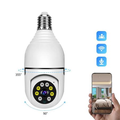 Ampoule lampe Camera de surveillance WIFI Rotation 360