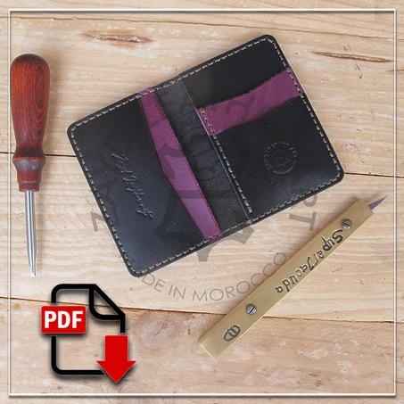 PDF Pattern Leather Fold Wallet, Men's Wallet, Wallet Handmade, Leather DIY, Leather Pattern, Template Digital