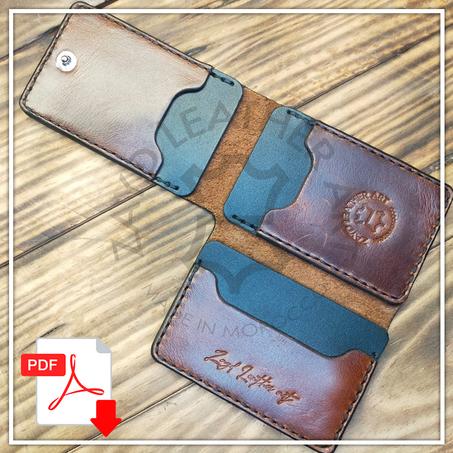 PDF Pattern, Tri-Fold Wallet, Leather Fold Wallet, Men's Wallet, Leather DIY, Leather Pattern, Template Digital