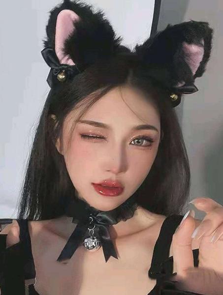 القط جرس القوس عقال إكسسوارات الشعر تنكري