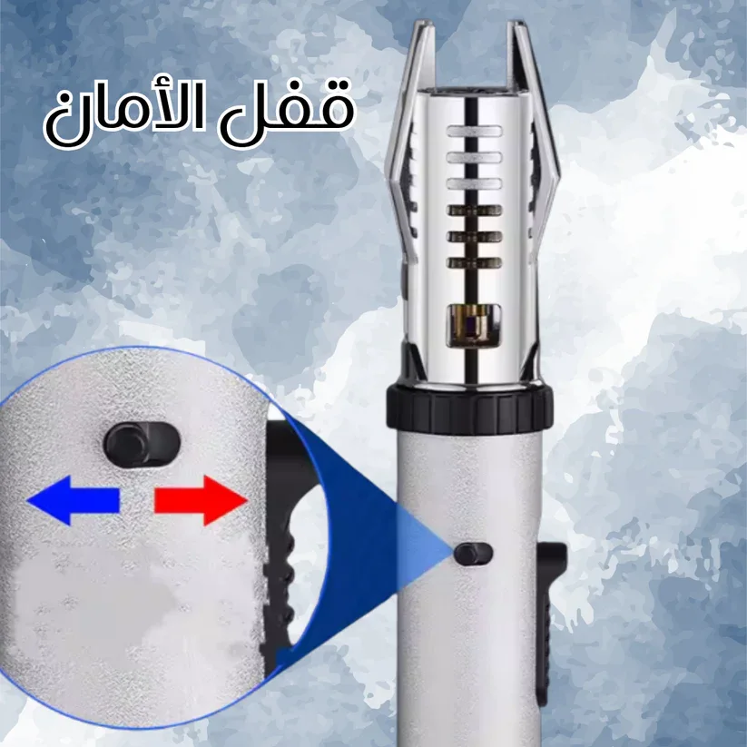 ولاعة غاز لهب قوي – مقاومة للرياح وقابلة لإعادة التعبئة