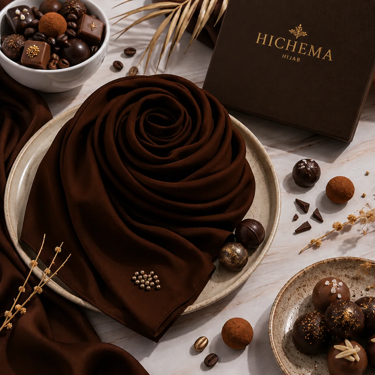 Chocolate Premium Jersey Scarf