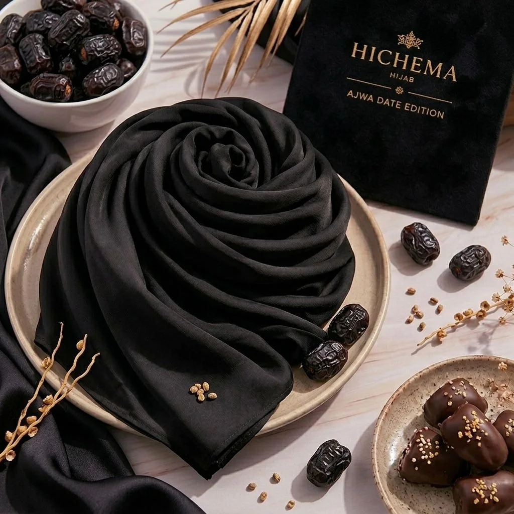 Ajwa Black Premium Jersey Scarf