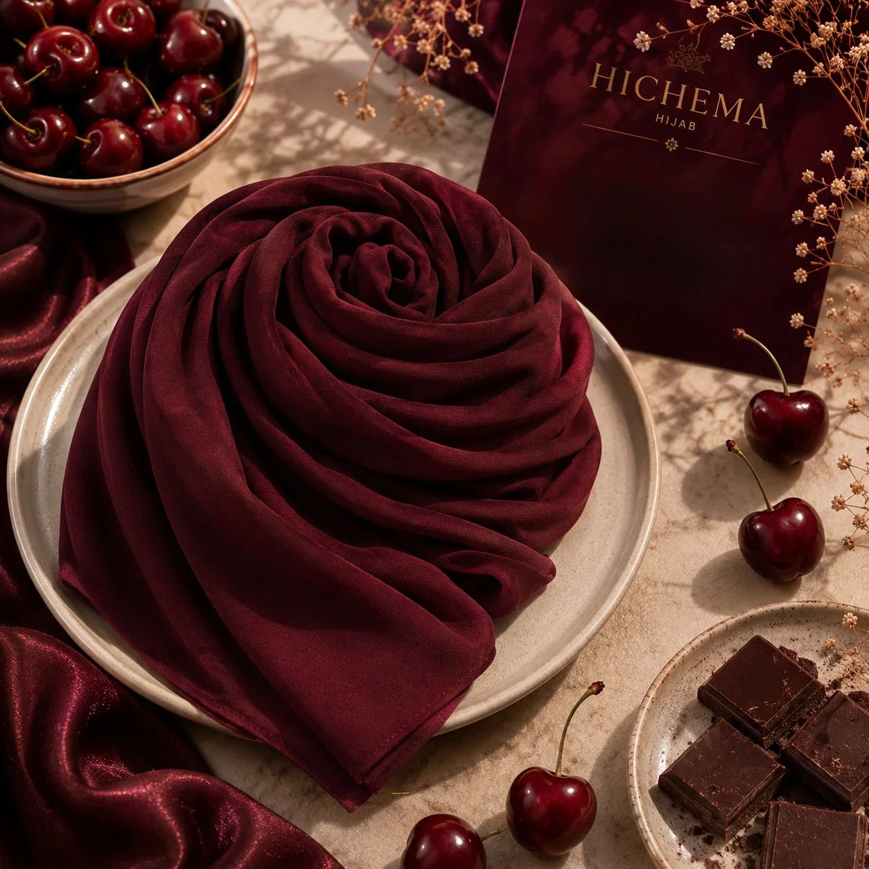 Burgundy Premium Jersey Scarf