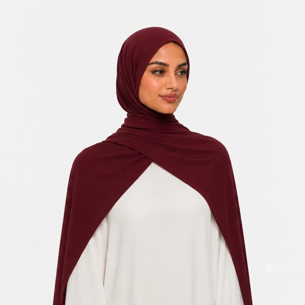 Burgundy Premium Jersey Scarf